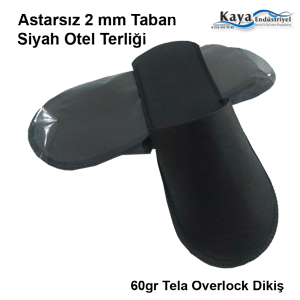 OTEL TERLĞİ 2mm Taban Overlock Baskısız Siyah