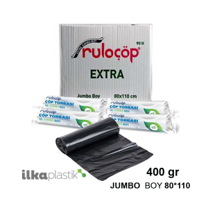 İLKA 400gr Endüstriyel Jumbo Çöp Poşeti 80*110