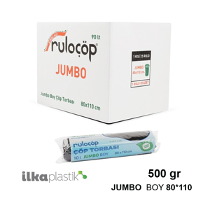 İLKA 500gr Endüstriyel Jumbo Çöp Poşeti 80*110
