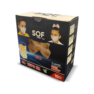 Sof Life Desenli N95 Ffp2 Çocuk Maskesi