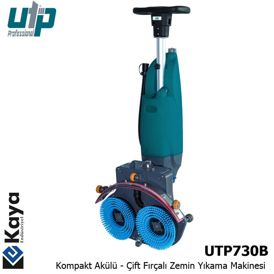 UTP730B Kompakt Akülü - Çift Fırçalı Zemin Yıkama Makinesi