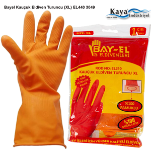 Bayel Kauçuk Eldiven Turuncu (XL) EL440 3049
