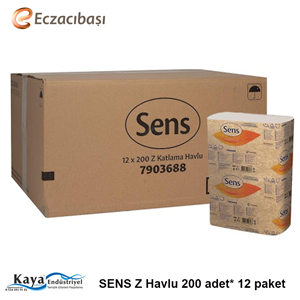 SENS Z Katlama Kağıt Havlu 200 Yaprak 12'li paket