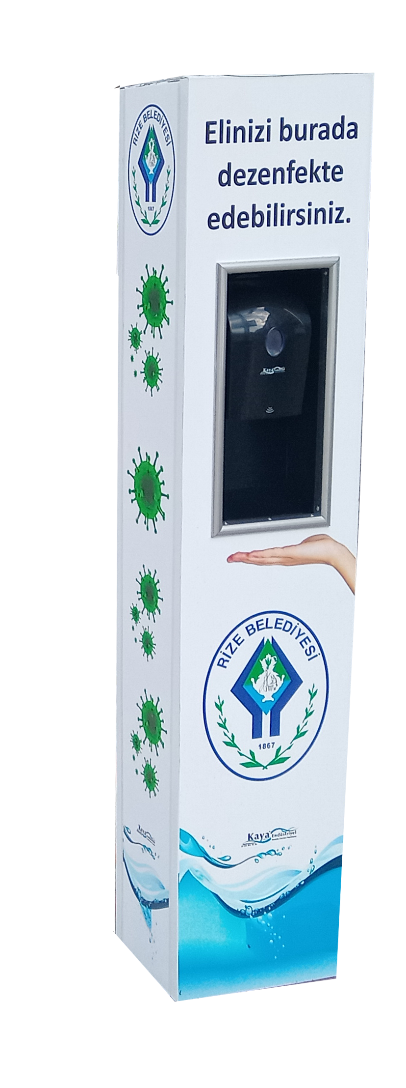 Çift Taraflı Belediyelere Özel Sensörlü Dezenfektan Ünitesi