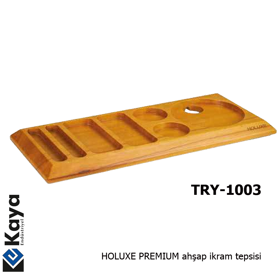 HOLUXE AHŞAP TRY1003 Karşılama Otel İkram Tepsisi