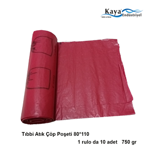 TIBBİ ATIK POŞETİ 80*110 JUMBO 750 GR