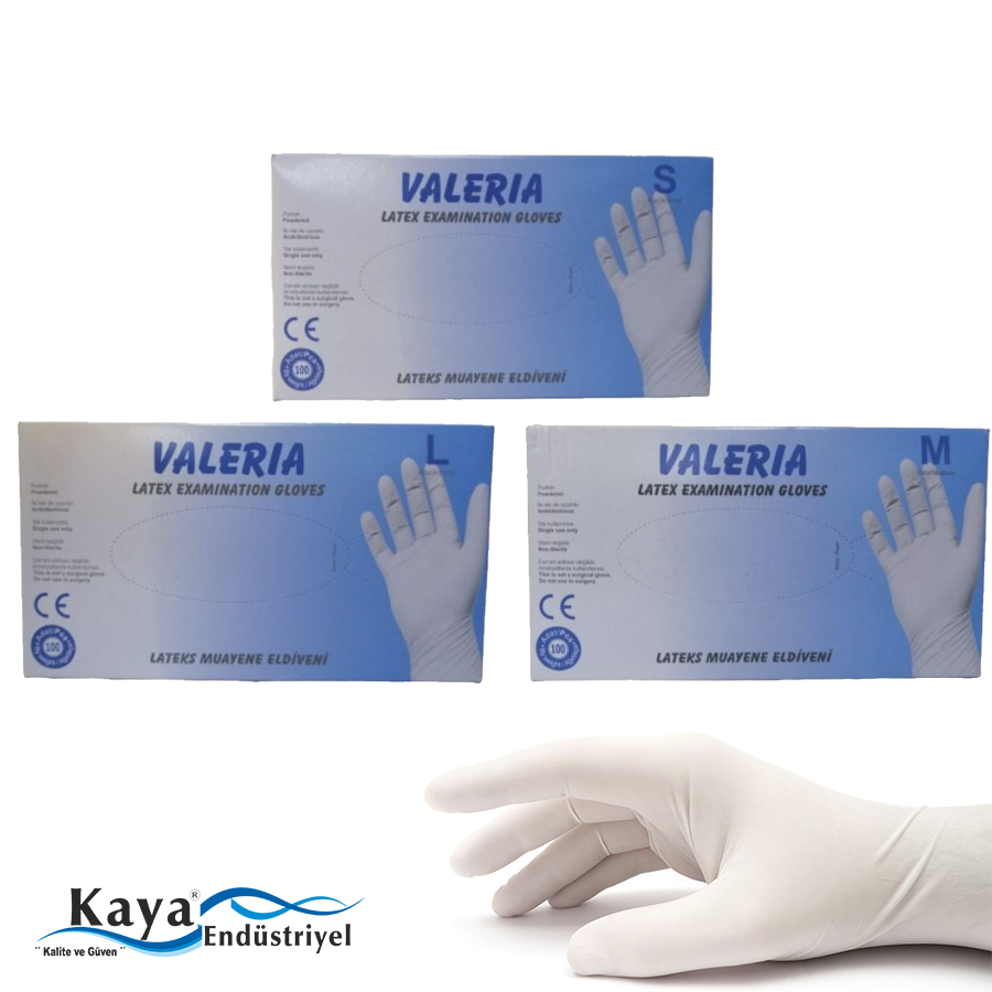 VALERİA Latex Pudralı 100 lü Eldiven