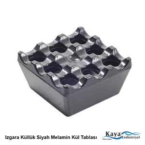 Sigara Kül Tablası Izgara Küllük Siyah Melamin