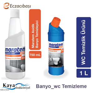 Maratem M204 Wc Temizleyici 1 L + M209 Banyo Kireç Önleyici 750 ML